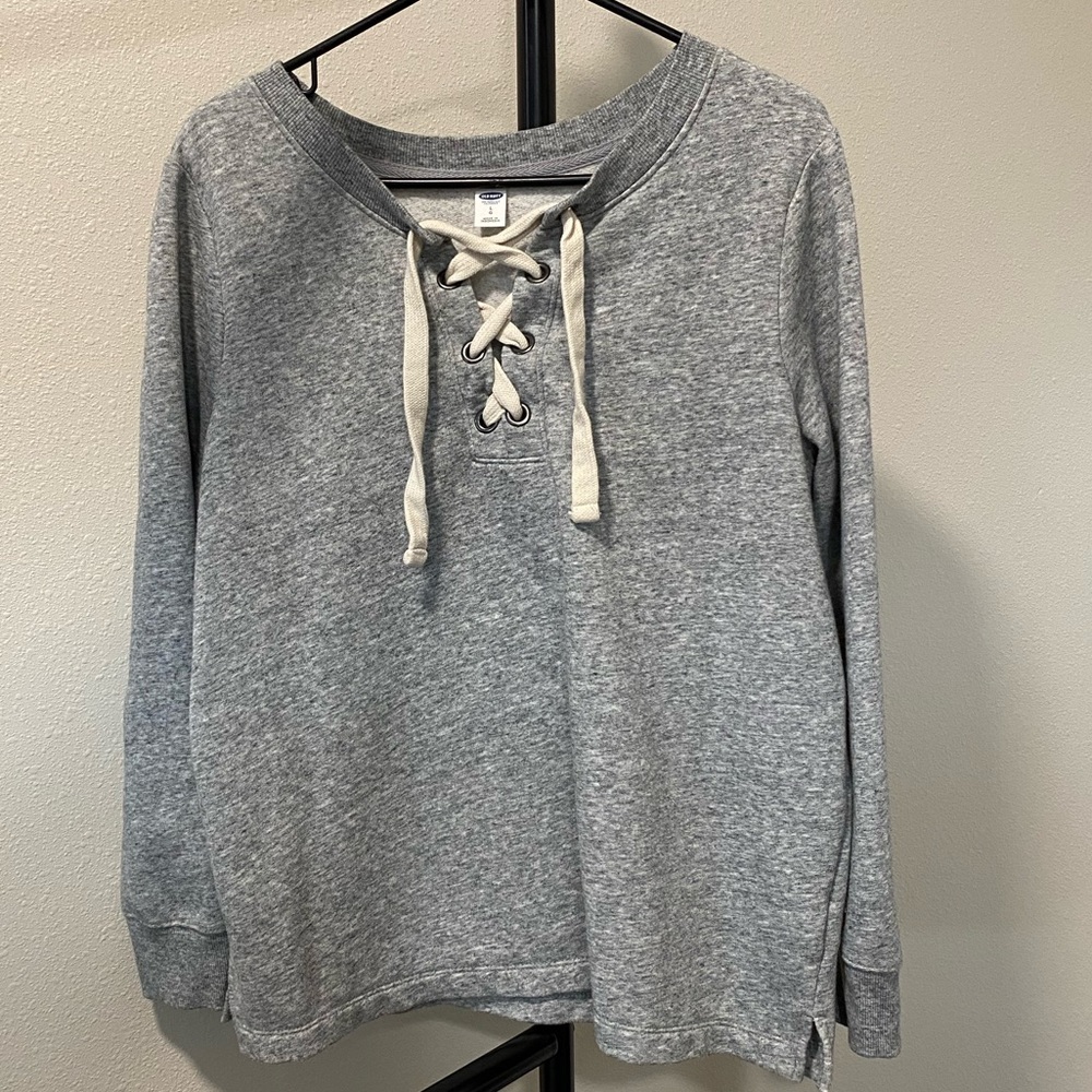 Old Navy Lace Up Sweatshirt- Size Large